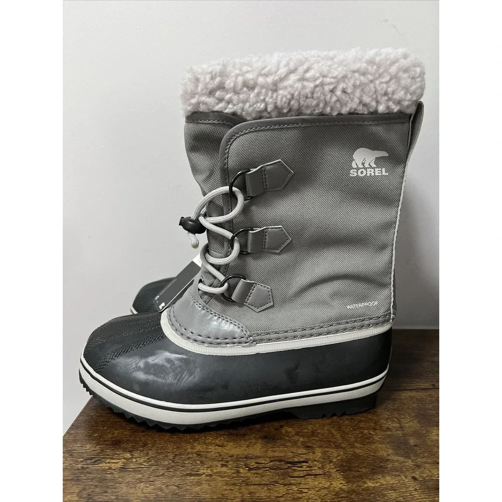 NEW Sorel Yoot Pac Nylon QUARRY/DOVE GRAY -‎ Size 5 Little Kid’s Youth Boots